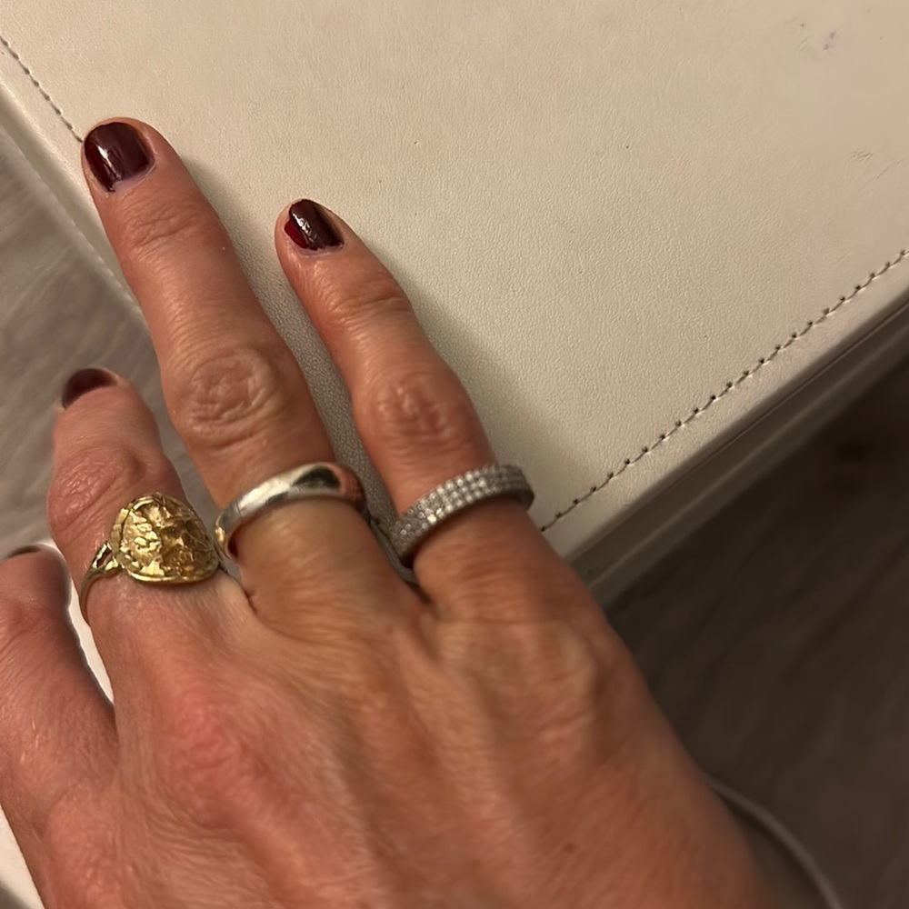Sterling silver ring with stones